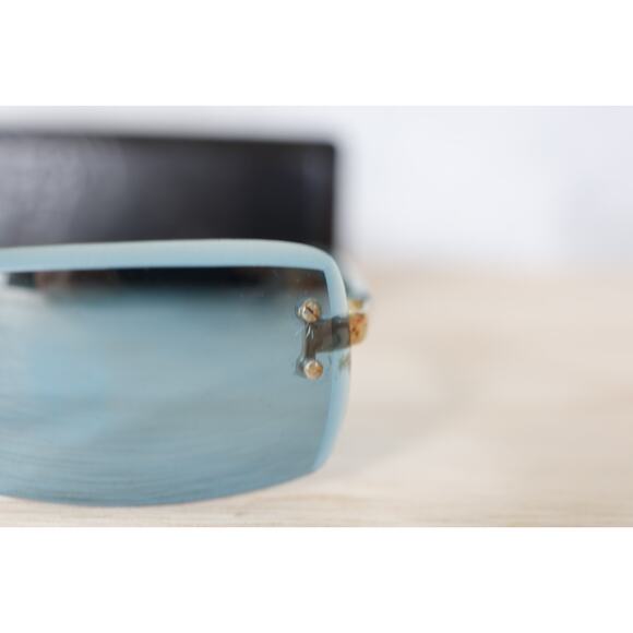 Vintage Versace Sunglasses 1990s Italy rimless with case mod x81 col 030/270 - Picture 3 of 16